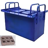 INTBUYING Concrete Brick Making Machine, Manual Hollow Soil Block Brick Forming Machine 220V, Brick Size 15.3X7.7X7.4inch（390x190x190mm）