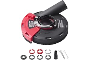 VEVOR Grinding Dust Shroud for Angle Grinder, Universal 4-5 in, Surface Grinder Dust Shroud with 6 Clamping Washers, Connect 