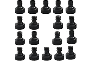 Xiaozuoyue 18PCS 3/4" GHT Female Quick Connect, Leak-Proof 3/4 Inch Garden Hose Connector Kit for Spigot & Standard Faucet, H
