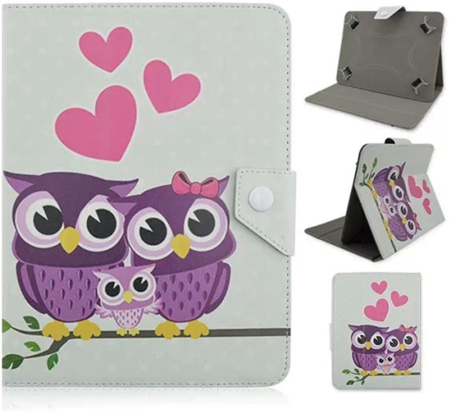 Tsmine Tesco Hudl 2 8.3 inch Tablet Cartoon Case - Premium Cute OWL Print PU Leather Case Cover Stand for New Tesco Hudl 2 8.3 Tablet, Full of love Owl Family