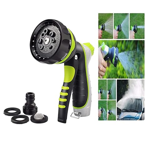 LQFLD Gartenschlauchdusche Wasser Sprayer Heavy Duty Pressure Spray Düse für die Bewässerung von Plantagen Reinigung Auto Was