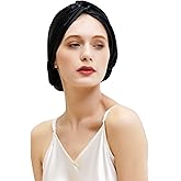 ZIMASILK 22 Momme 100% Mulberry Silk Bonnet for Sleeping & Women Hair Care, Highest Grade 6A Silk Hair wrap for Sleeping with Premium Elastic Stay On Head (1Pc, Black)