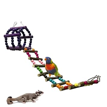 Ounona Coloré échelle Jouet Pour Oiseau Cage Accessoires