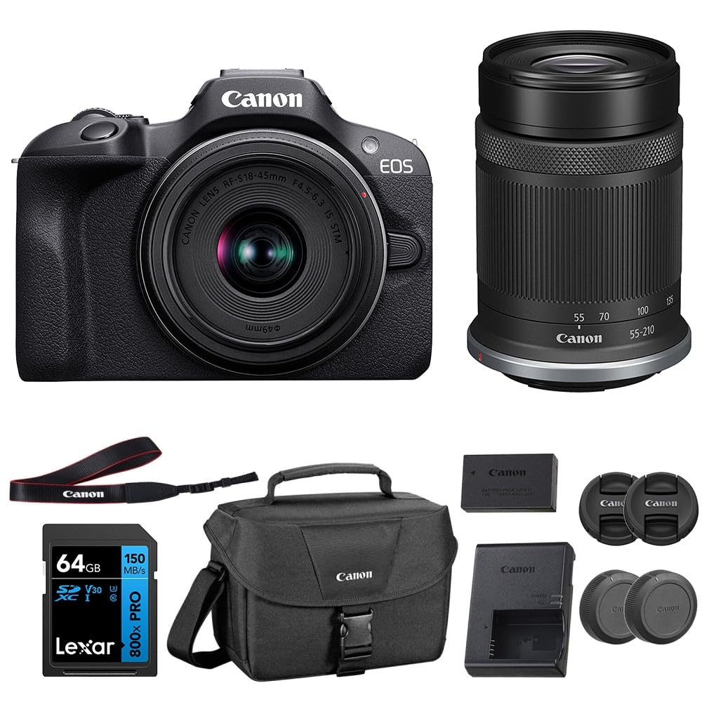Canon EOS R100 Mirrorless Camera with RF-S18-45mm