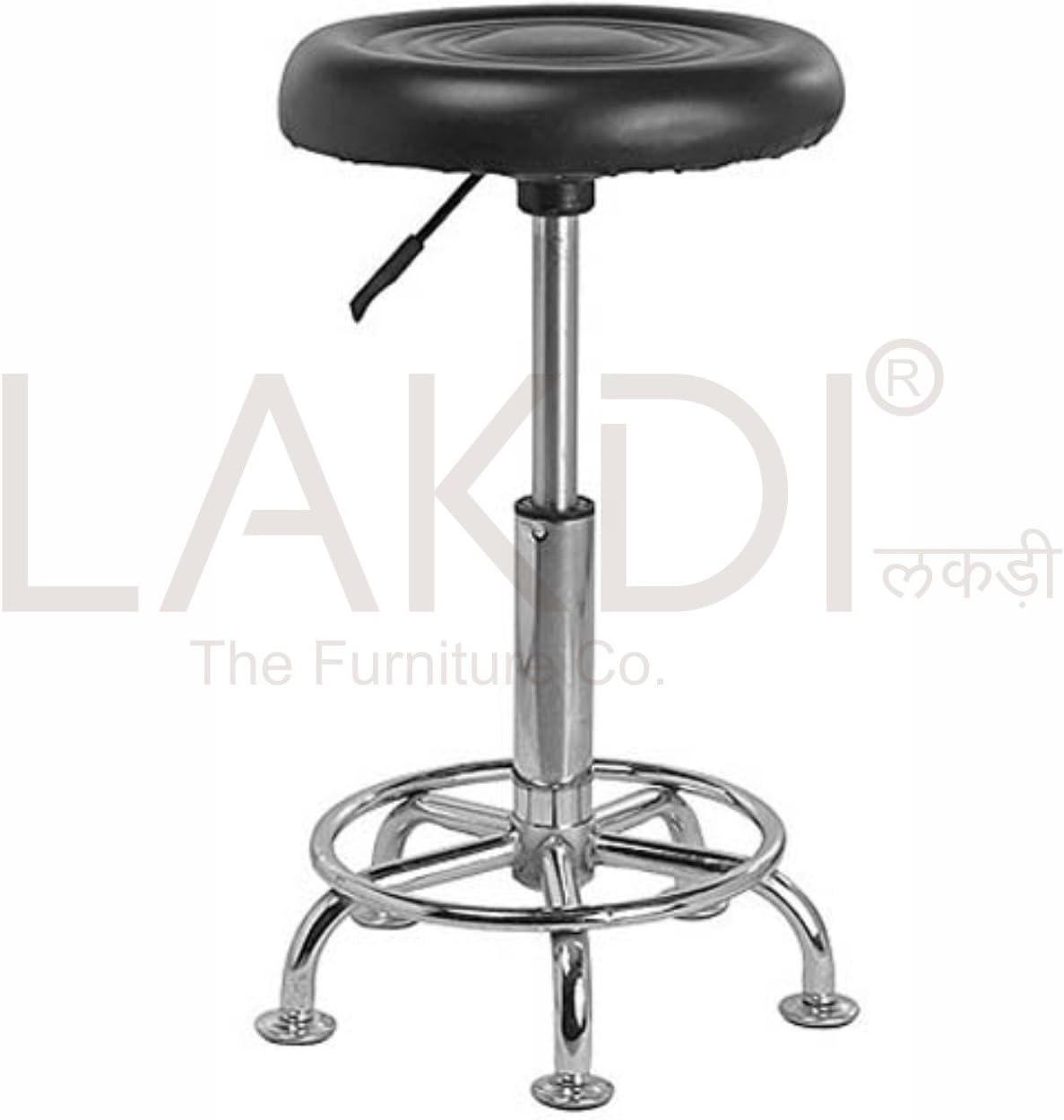 Lakdi PP Seat Barstool Black
