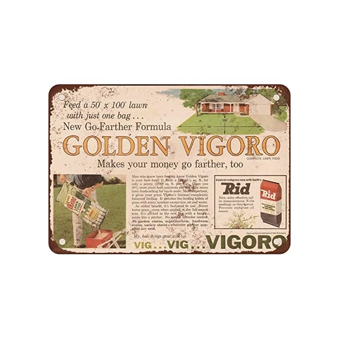 Buy 1961 Golden Vigoro Lawn Fertilizer Vintage Look ...