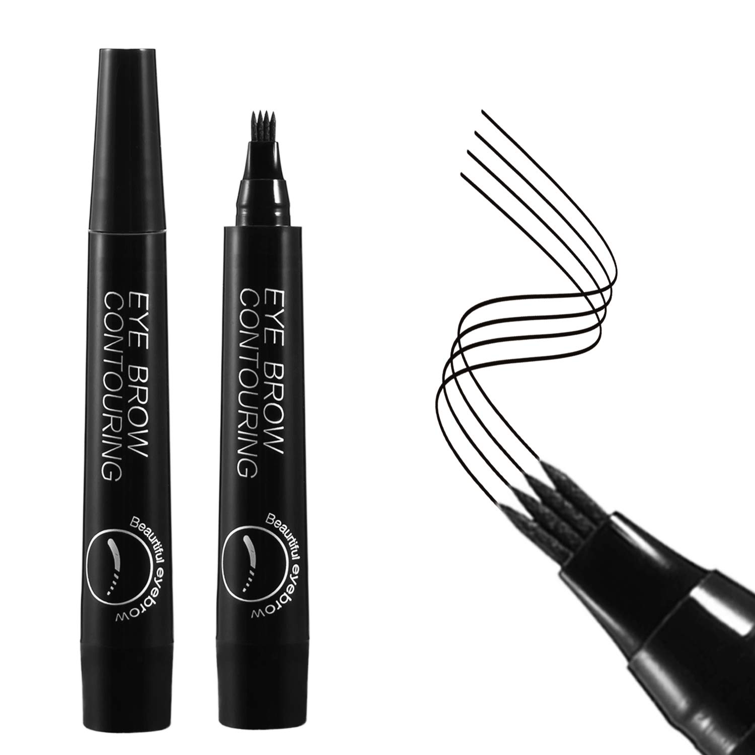 Boobeen Waterproof Eyebrow Pen - Eyebrow Pencil with a Micro-Fork Tip Applicator - Creates Natural Looking Brows Makeup Effortlesslyortlessly