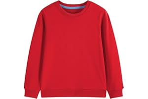 Lesteco Kids Crewneck Sweatshirt Toddler Long Sleeve Tops Medium Weight Fall Pullovers for Boys and Girls 2-14 Years