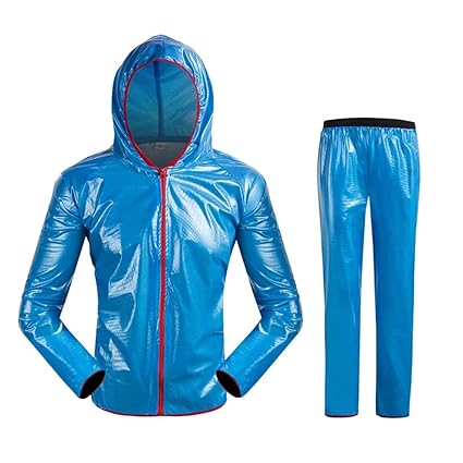 GWELL Unisex Regenanzug Wasserdicht Winddicht Regenjacke + Regenhose Regenbekleidung Set