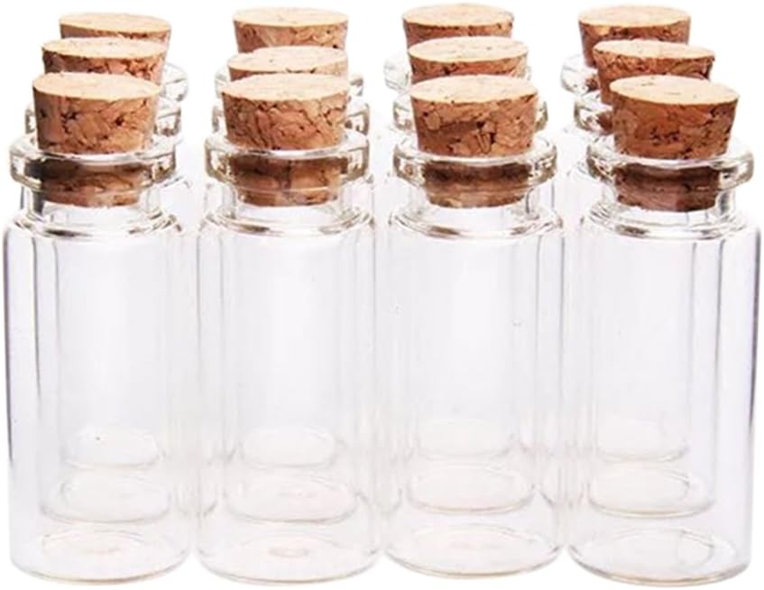 PandaHall 10x Mini Glasfläschchen Mit Kork – 22x62 Mm, 15 Ml, Klar, Für DIY, Deko & Schmuck
