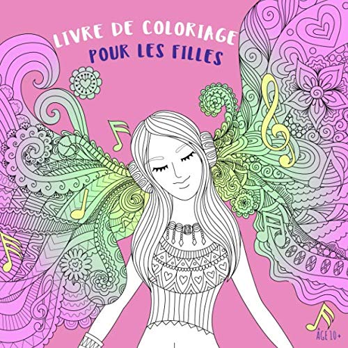 Livre De Coloriage Pour Les Filles Âge 10+: Belles images comme des animaux, des cœurs, des fées, by Vit Hansen