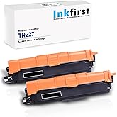 2 Inkfirst Black Toner Cartridge TN227BK TN-227 BK TN223BK TN-223 BK [with CHIP] Compatible Remanufactured for Brother TN227 