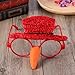 Tinksky Christmas Fancy Dress Party Funny Glasses Frame Snowman Hat and Nose Sunglasses Novelty Christmas Costume Ornaments Decoration Gifts Glasses Without Lenses Christmas Birthday Gift for friends