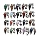 yuteng Teng Yu 20pcs 37x15x15mm Mixed Gemstone Pendulum and Tibet Silver Mixed Shape Pendant Bead Z12041