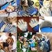 AOFITEE Pet Grooming Glove, Pet Washing Deshedding Bath Brush, Gentle Massage Tool with Enhanced Five Finger Design, Efficient Pet Hair Remover Mitts for Dogs, Cats & Horses with Long & Short Fur