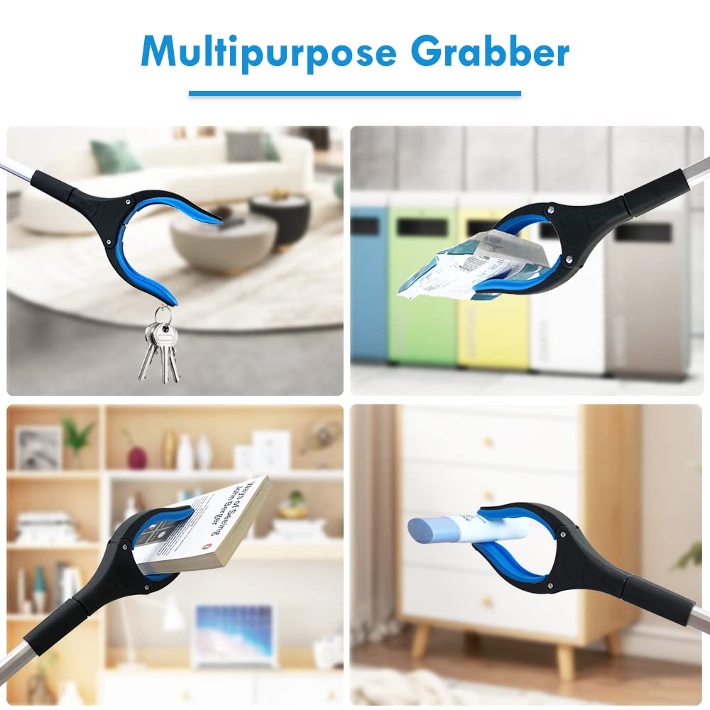 2-Pack Grabber for Elderly, 33 Inch Long Picker Upper Grabber for Elderly, Arm Extender Grabber, Foldable Pick Up Grabber Stick, Trash Pickers, Trash Picker Upper, Grab It Reaching Tool