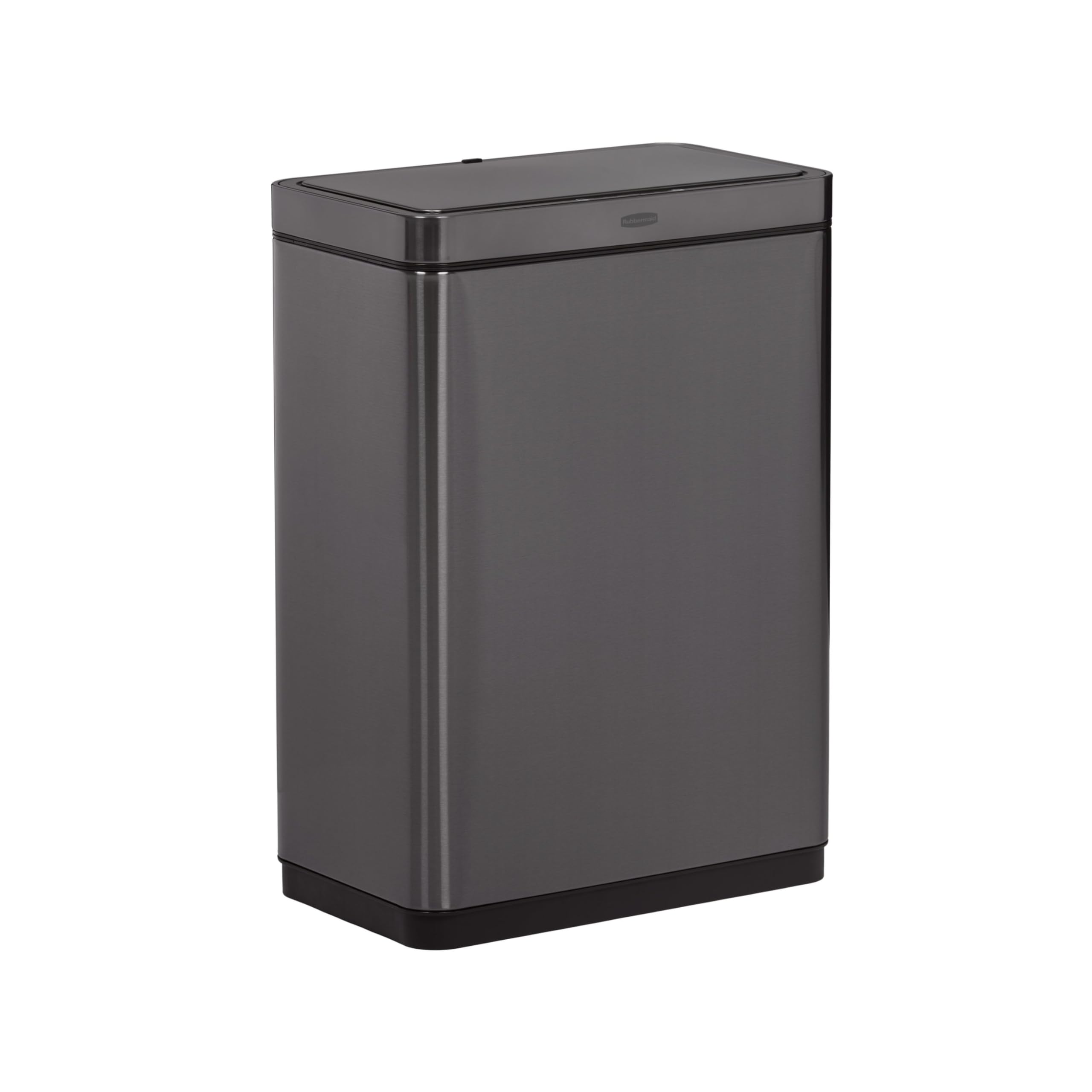 Photo 1 of Rubbermaid Elite Stainless Steel Sensor Trash Can for Home and Kitchen Batteries Included 12.4 Gallon Charcoal for Home/Kitchen/Hotel/Lobby/Office