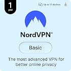 NordVPN Basic, 1 Year, 10 Devices, Most Advanced VPN, Digital Code