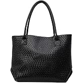 Woven Leather Tote Handbag Fashion Luxury Large Capacity Shoulder Bag