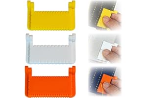 Zheigaoxea 3Pcs Sewing Templates for Even Stitching, Needle Distances Seam Guides Kit, DIY Stitching Guide Tool Seam Finishin