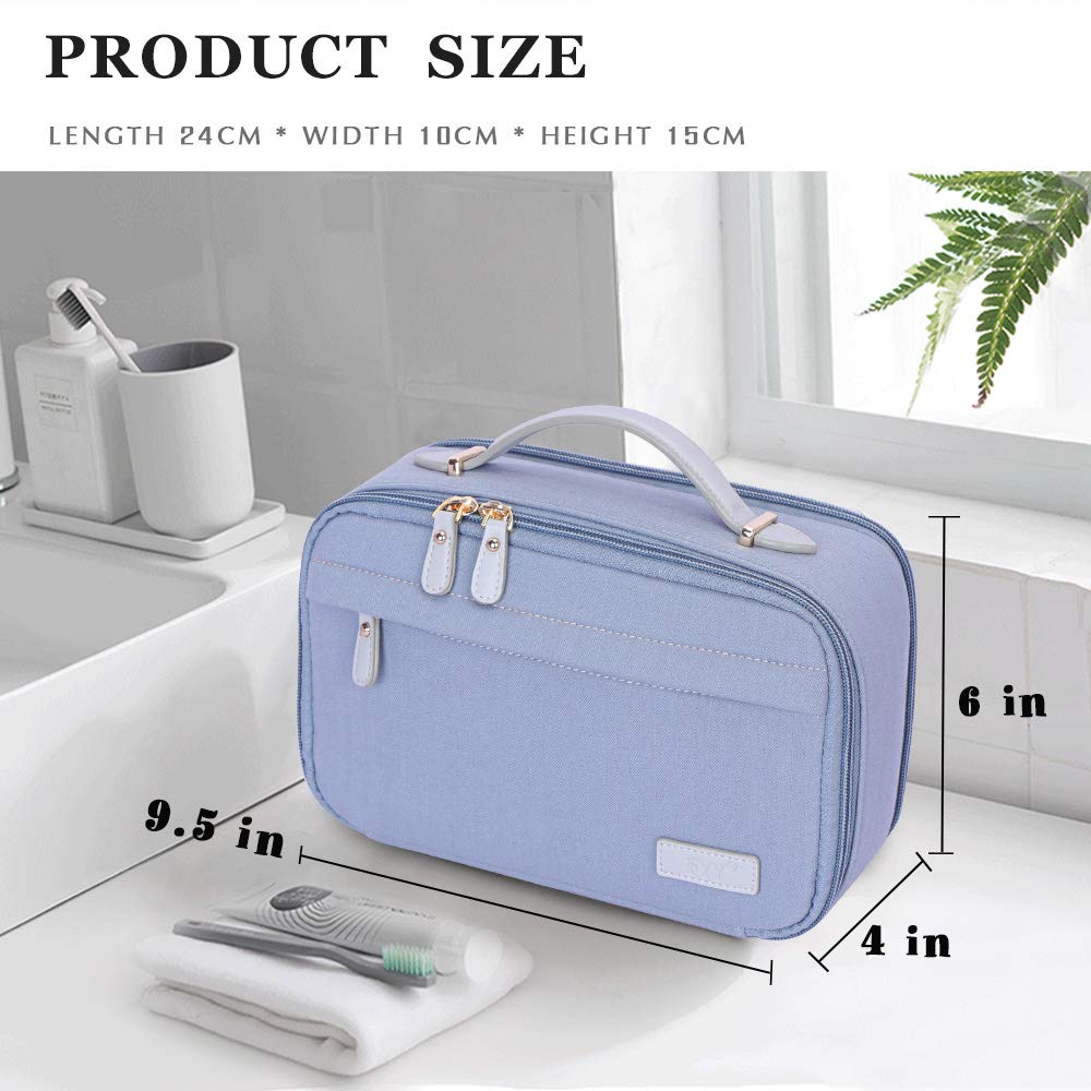FYY Toiletry Bag, Travel Cosmetic Bag Wash Gargle Bag Large Capacity Zippered Organizer with Top Handle for Men Women Blue : Beauty