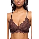 Katie Triangle Bralette for Women, Unpadded and Unlined Wireless Bra, Perfect Adjustable Everyday Lace Lingerie