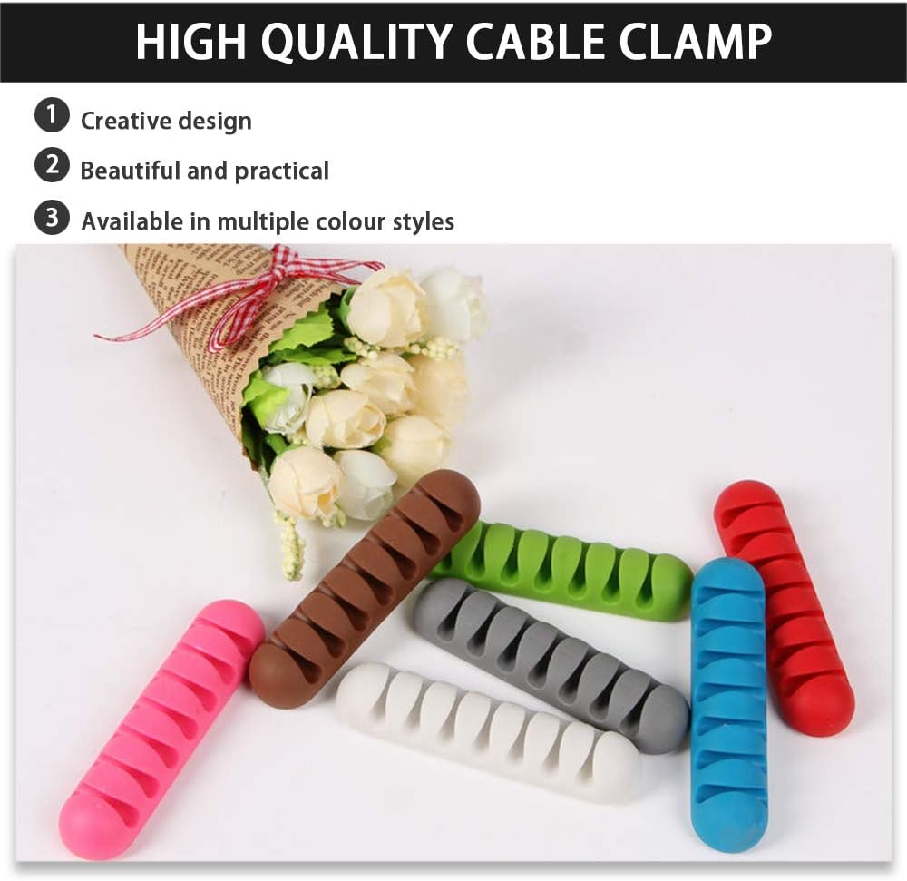 YOFASEN Cable Clips - Self Adhesive Cable Clip Holders Reusable - Cable Clips Cord Management Organizer, Black, 5pcs - Image 5