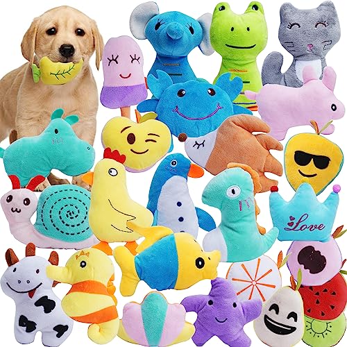 HDMOTU (Pack of 26 Soft Small Dog Squeaky Toys,Cute Puppy Favorite