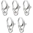 PH PandaHall 5 Pcs 304 Stainless Steel Oval Shape Lobster Claw Clasps Size 20x10mm for Jewelry Making Findings