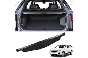 Marretoo 2018-2025 2026 for Chevy Chevrolet Equinox GMC Terrain Cargo Cover Accessories 2024 Black Retractable Trunk Cover Security Shield Shade (Not for EV)