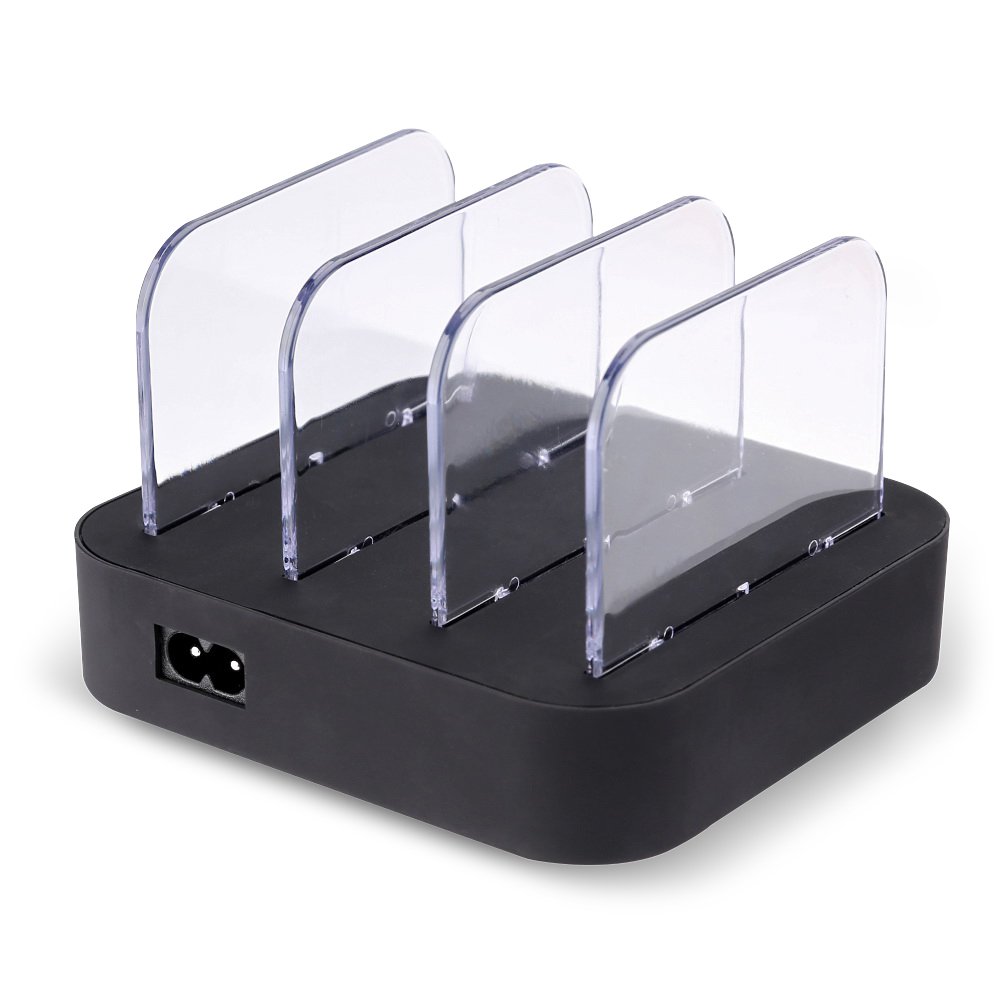 Mbuynow Estación de carga USB, 3 Puertos USB Multi-Cargador Universal 2.4A Tecnología de carga rápida para teléfonos inteligentes Tablets Galaxy Nexus y más