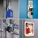 BeskooHome 4-Digit Outdoor Waterproof Padlock - Resettable Code Lock Black view 6
