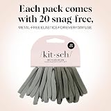 Kitsch Eucalyptus Hair Ties 20pcs No Damage Nylon Elastic Bands view 5