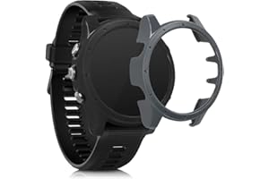 kwmobile Cases Compatible with Garmin Forerunner 935/945 - Set of 2 Fitness Tracker Screen Protectors - Black/Grey