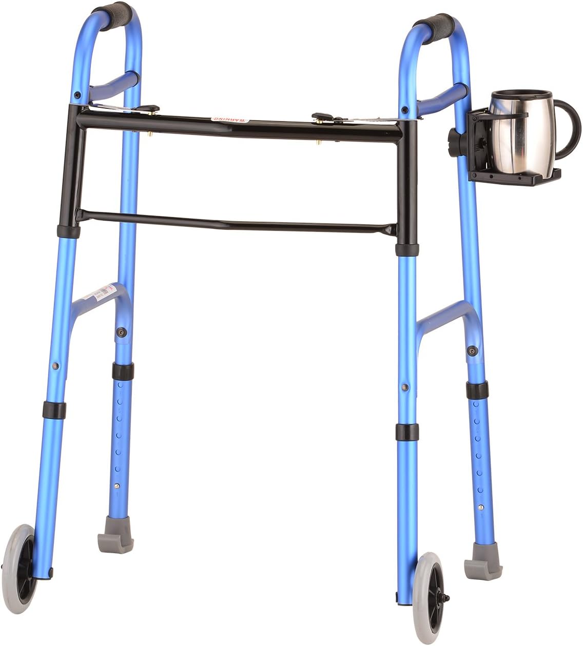 NOVA Cup Holder for Walker, Rollator, Transport Chair, Wheelchairs – Universal Fit, Adjustable & Foldable Drink Holder: Health & Personal Care