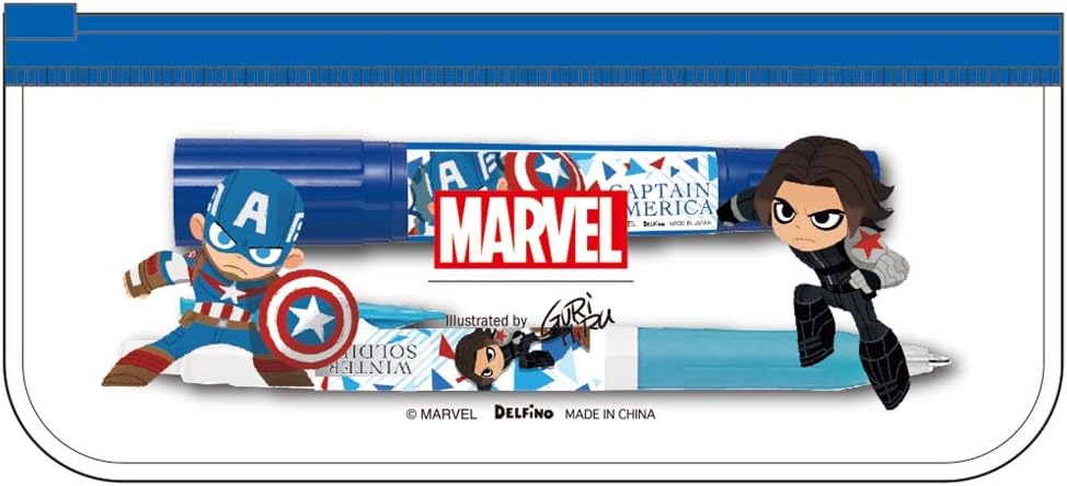 Amazon Co Jp デルフィーノ ディズニーマーベル ペンセット キャプテン アメリカ ウィンター ソルジャー Dz 文房具 オフィス用品