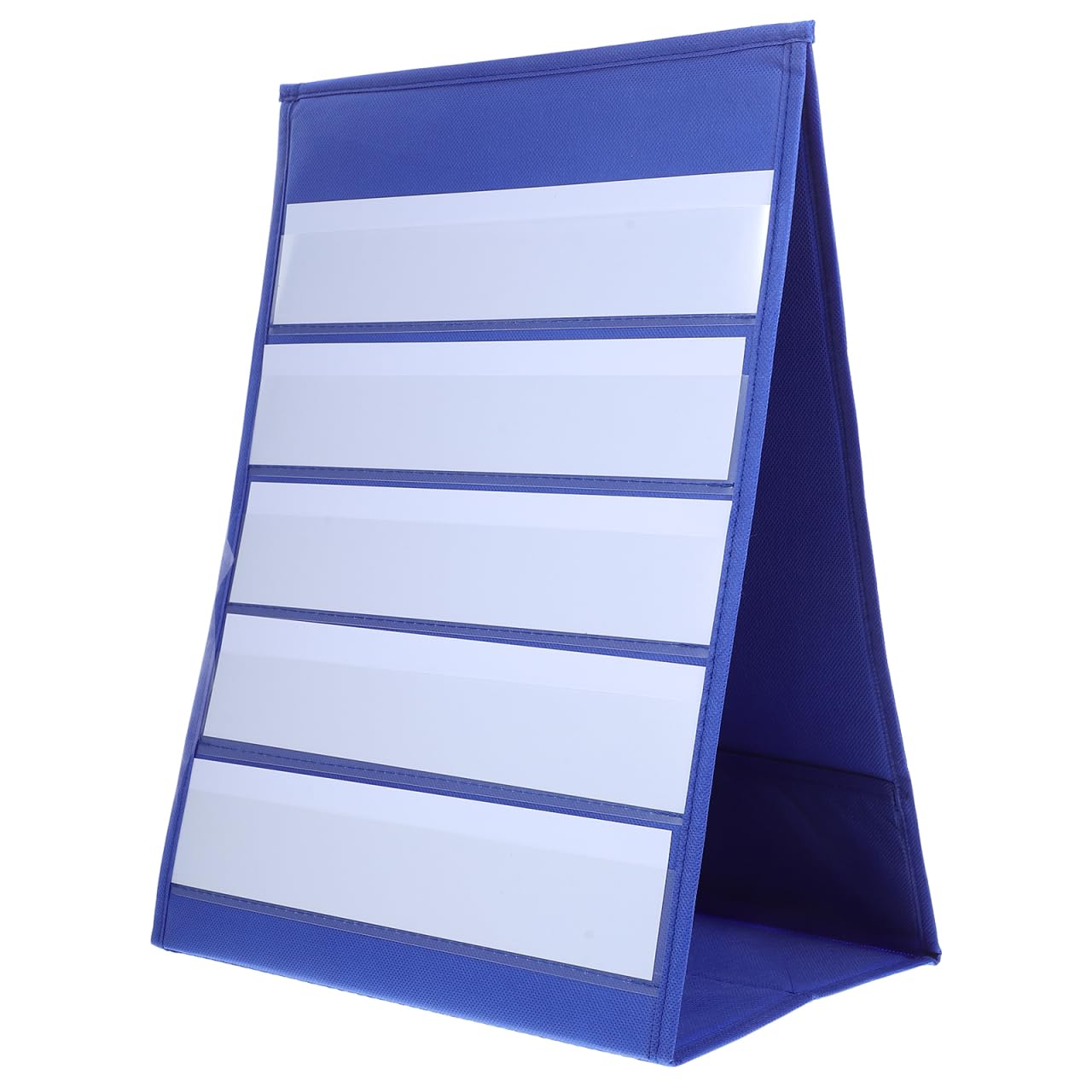 NUOBESTY Desktop Pocket Chart Stand Self Standing with 20 Dry Erase Cards Calendar for Classroom Schedule Sight Words Cards Holder 43x33cm — image 1
