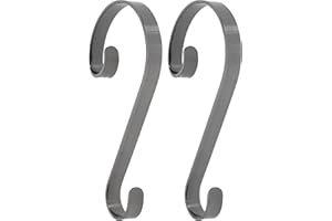 Haute Decor Stocking Scrolls® Stocking Hanger - 2 Pack (Brushed Nickel) - Hang Christmas Stockings from mantels of All Shapes and Sizes