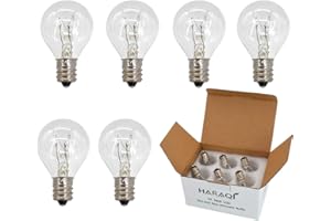 HARAQI Wax Warmer Bulbs,20 Watt Bulbs for Middle Size Scentsy Warmers,G30 Globe E12 Incandescent Candelabra Base Clear Light Bulbs for Candle Wax Warmer,Long Last Lifespan 6 Pack