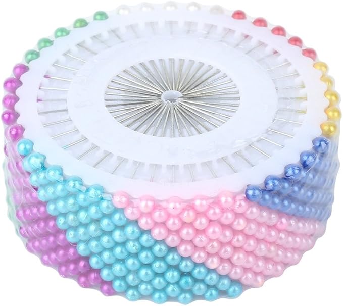 Straight Pins with pearl heads 480 Pcs Colorful Round Pearl