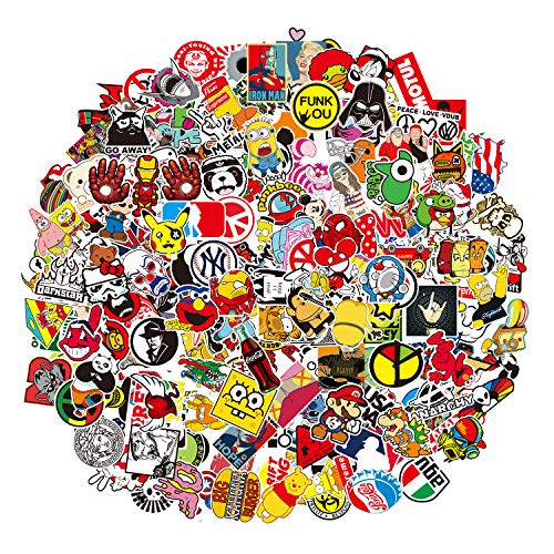 Sticker 200 Pcs Vinyl Waterproof Stickers Laptop Luggage Stickers Skateboard Guitar Travel Case Graffiti Sticker Door Car Motorcycle Bicycle Stickers Teens Adults Girls Boys (200 pcs) - Thumbnail 6