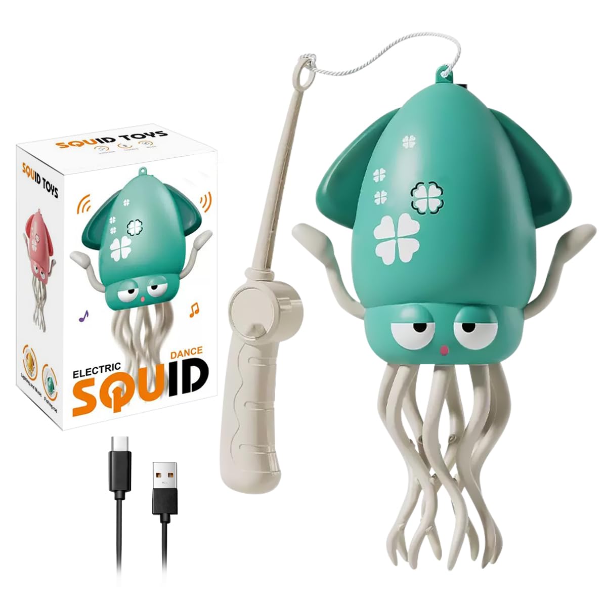 Dancing Octopus Toy with Lights & Music – Smart Obstacle Avoidance Crawling Toy for Cats & Dogs, Dog Birthday Present,Dog Toys,Automatic Movement Chasing Toy for Indoor Pets