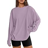 Trendy Queen Womens Spring Tops Oversized Long Sleeve T Shirts 2026 Basic Tee Fall Casual Workout Y2K Clothes