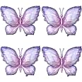 Purple Butterfly Foil Balloons 10-Pack - 40 Inch Mylar For Baby Showers & Parties
