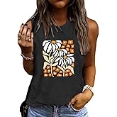 LINDOCITA Womens Summer Tank Tops Graphic Casual Loose Sleeveless Tees Shirts for Women