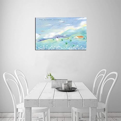 Amazon 和風タペスト ホーム キッチン 30 cm 森 草原 風景 美しい 夢のような 手描き イラスト 105 アートパネル モダン 新築飾り 贈り物 木枠付きの完成品 ウォールステッカー オンライン通販