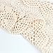 yazi Crochet Cotton Lace Placemats Doilies Rectangle Doilies Value Pack 2pc, Beige, 10inches by 16inches