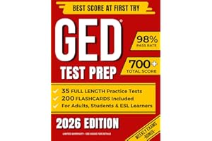 GED TEST PREP: The Complete Study Guide to Master All GED Subjects and Achieve Your Best Score | Includes 10 Full-Length Practice Tests + EXTRA Weekly Exams | Ideal for Adults, Students & ESL Learners