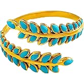 Lyfange Gold Adjustable Open Ring for Women Boho Rings Cute Leaf Thumb Ring Dainty Vintage Unique Western Rings Non Tarnish Fashion Jewelry