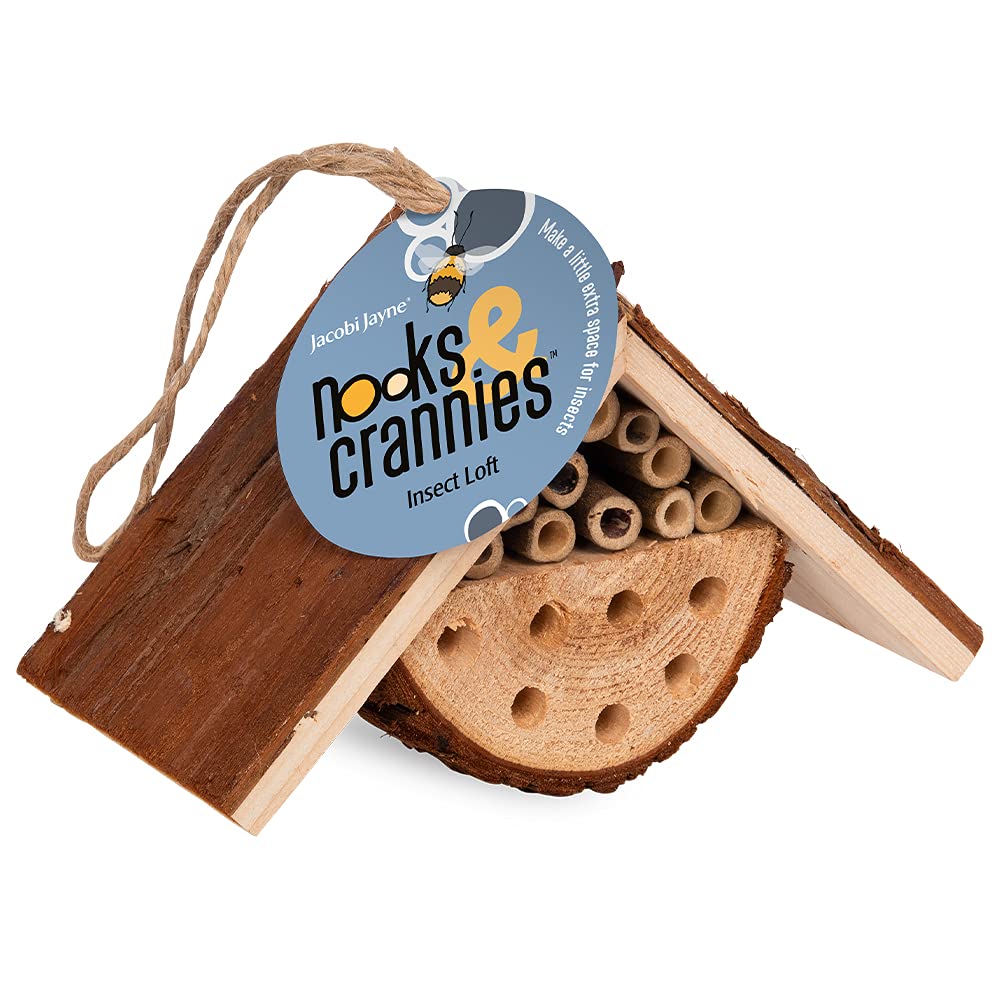 Jacobi Jayne - Nooks & Crannies Insect Loft - Wooden Insect Bee House Natural Wood - FSC certified